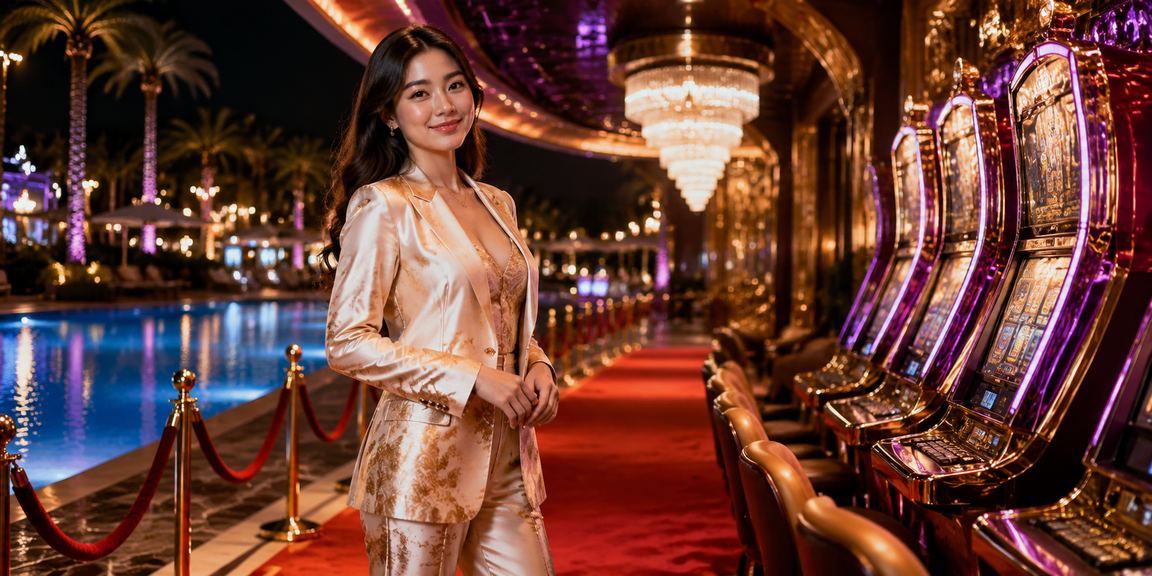 Người chơi slot game tại Mũi Né mặc áo dài trong không khí giải trí hiện đại